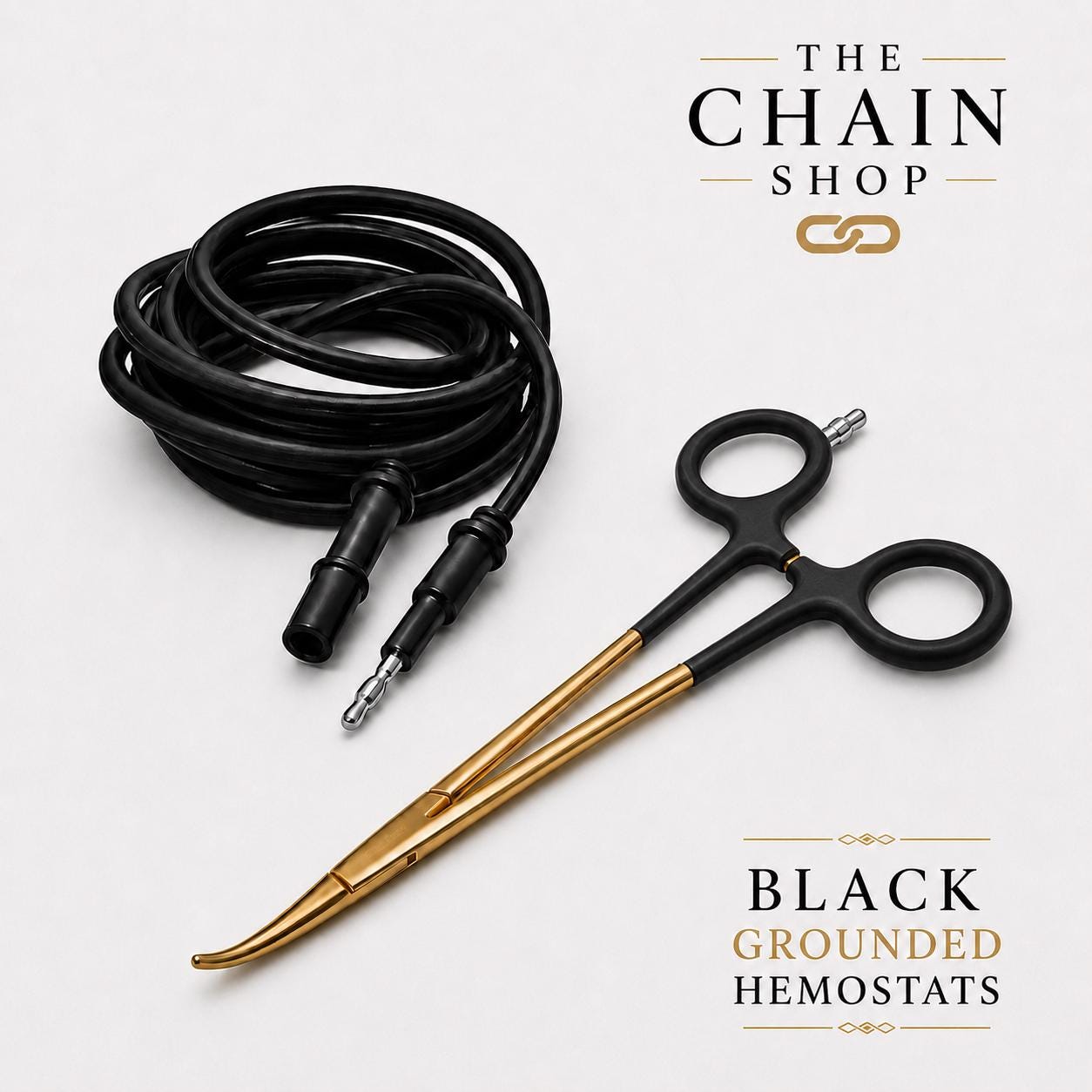 Gold Grounded Hemostats for Permanent Jewelry | 5” Curved Smooth Jaw Welding Tool | Multiple Colors