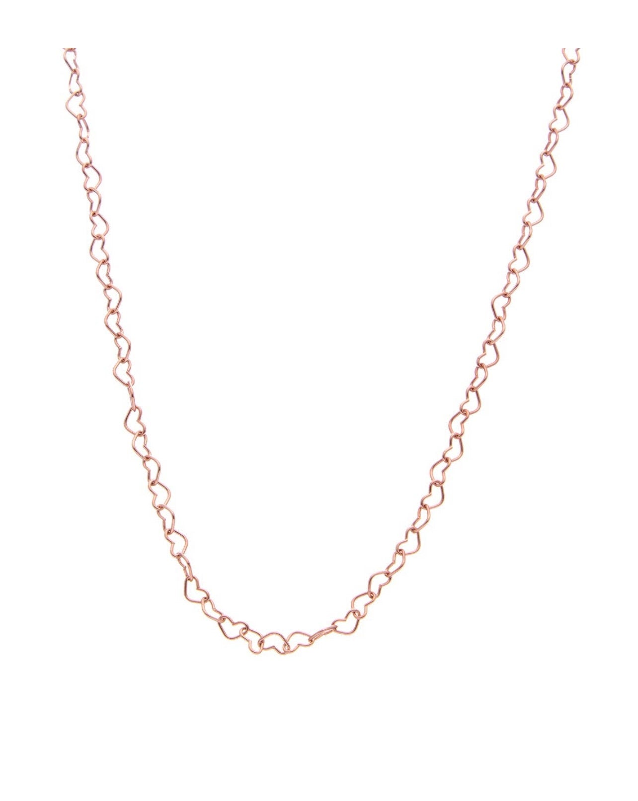 Heart Link Chain 3x4mm & 1.5mm 14K Gold Filled Rose Gold Sterling Silver USA Made