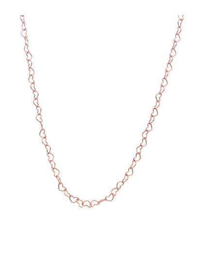 Heart Link Chain 3x4mm & 1.5mm 14K Gold Filled Rose Gold Sterling Silver USA Made