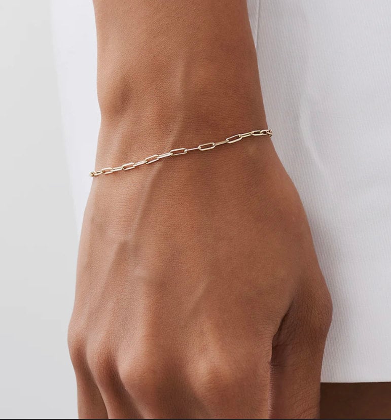 18k Gold Filled Paperclip Chain Bulk Gold, Rose Gold, Silver Paperclip Chain Bulk Gold Paperclip Gold Chain Highest Quality USA Crafted