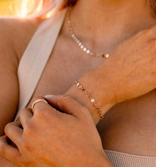 4mm Gold Sequin Disc Chain – USA Crafted Bulk Jewelry Supplies