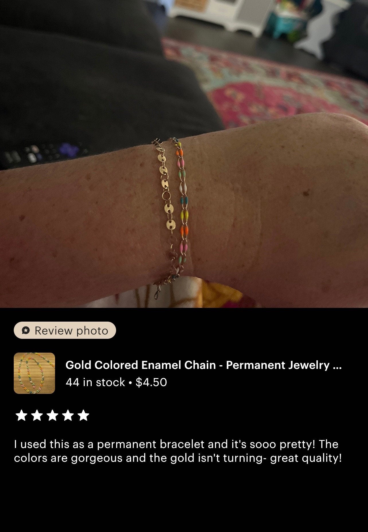 4mm Gold Sequin Disc Chain – USA Crafted Bulk Jewelry Supplies