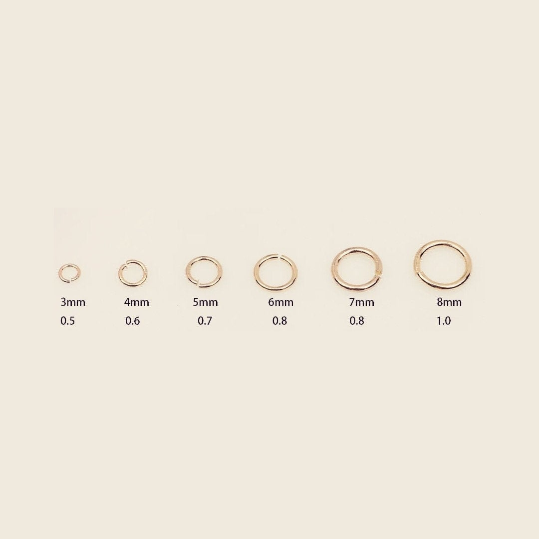 14K Gold Filled Jump Rings Rose Gold and Silver • Permanent Jewelry Supplies • Highest Quality Open Rings • USA Made Jewelry • Bulk Packs