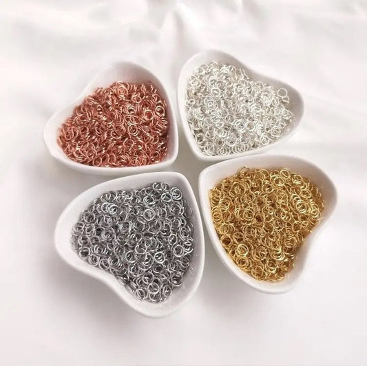 14K Gold Filled Jump Rings Rose Gold and Silver • Permanent Jewelry Supplies • Highest Quality Open Rings • USA Made Jewelry • Bulk Packs