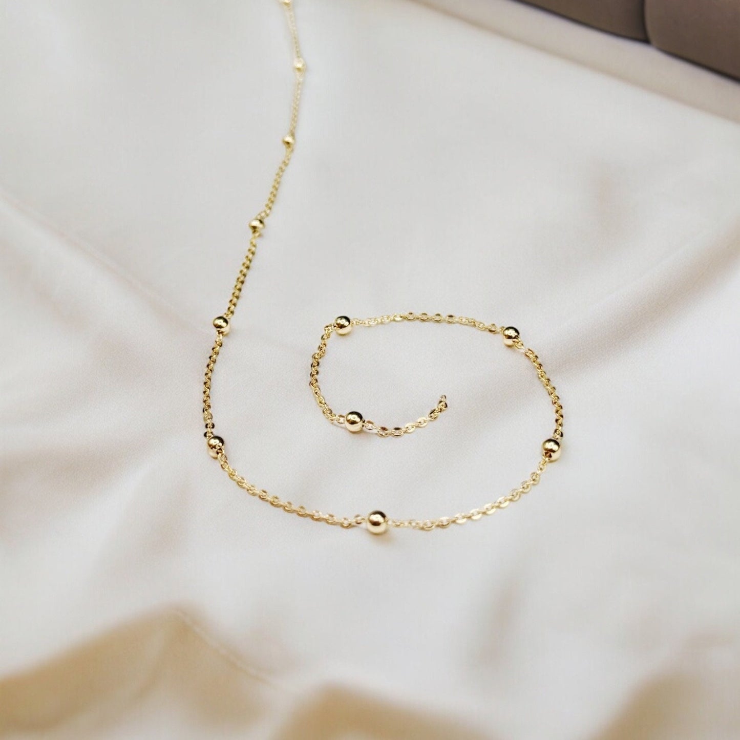 14K Gold - Rose Gold & Silver Bead Chain – 2mm Round Link | Bulk Chain | Highest Quality | Permanent Jewelry Supply | USA Made