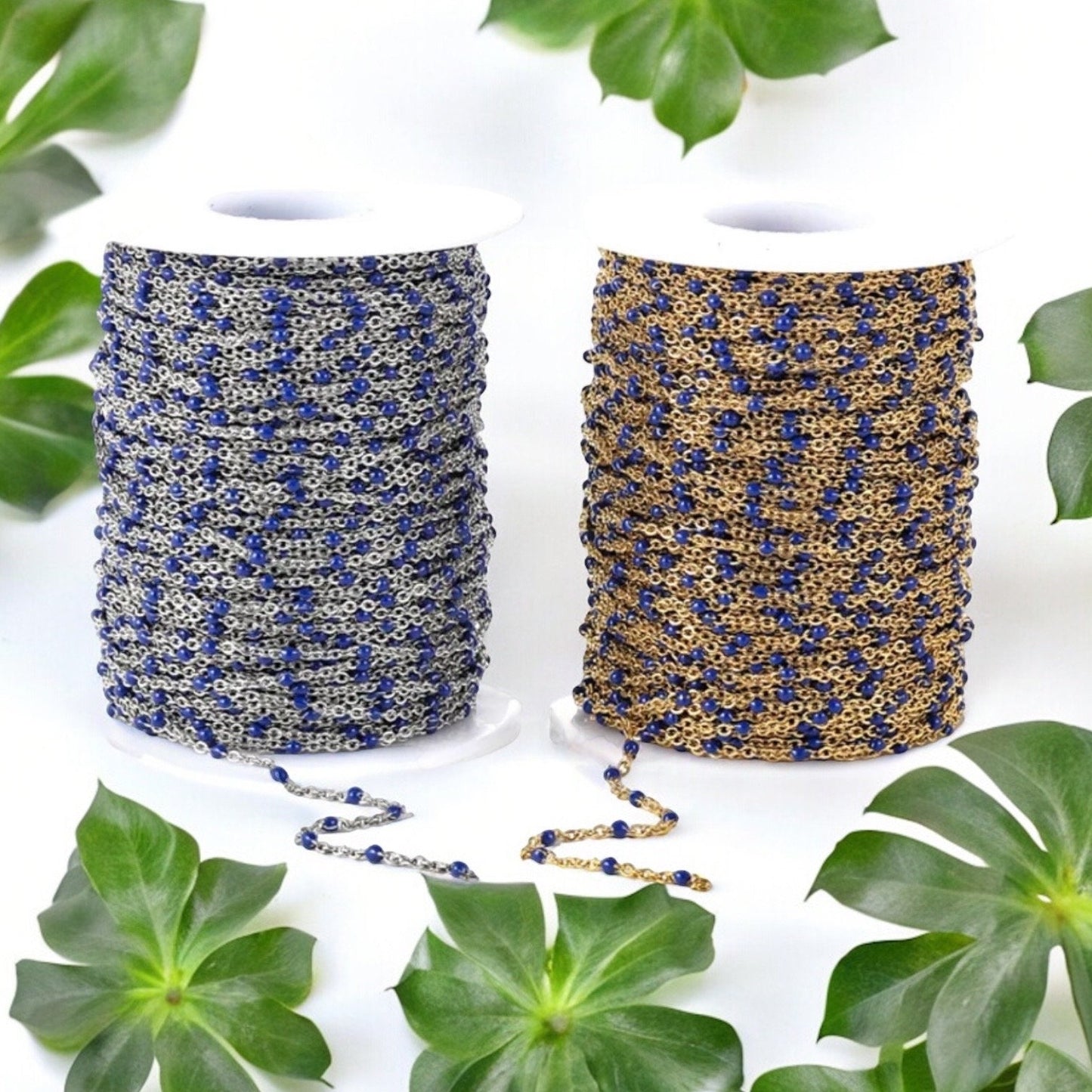 18K Gold Filled Enamel Drip Chain 2mm | Multicolor Gold Chain | Highest Quality Bulk Chain for Permanent Jewelry | USA Crafted