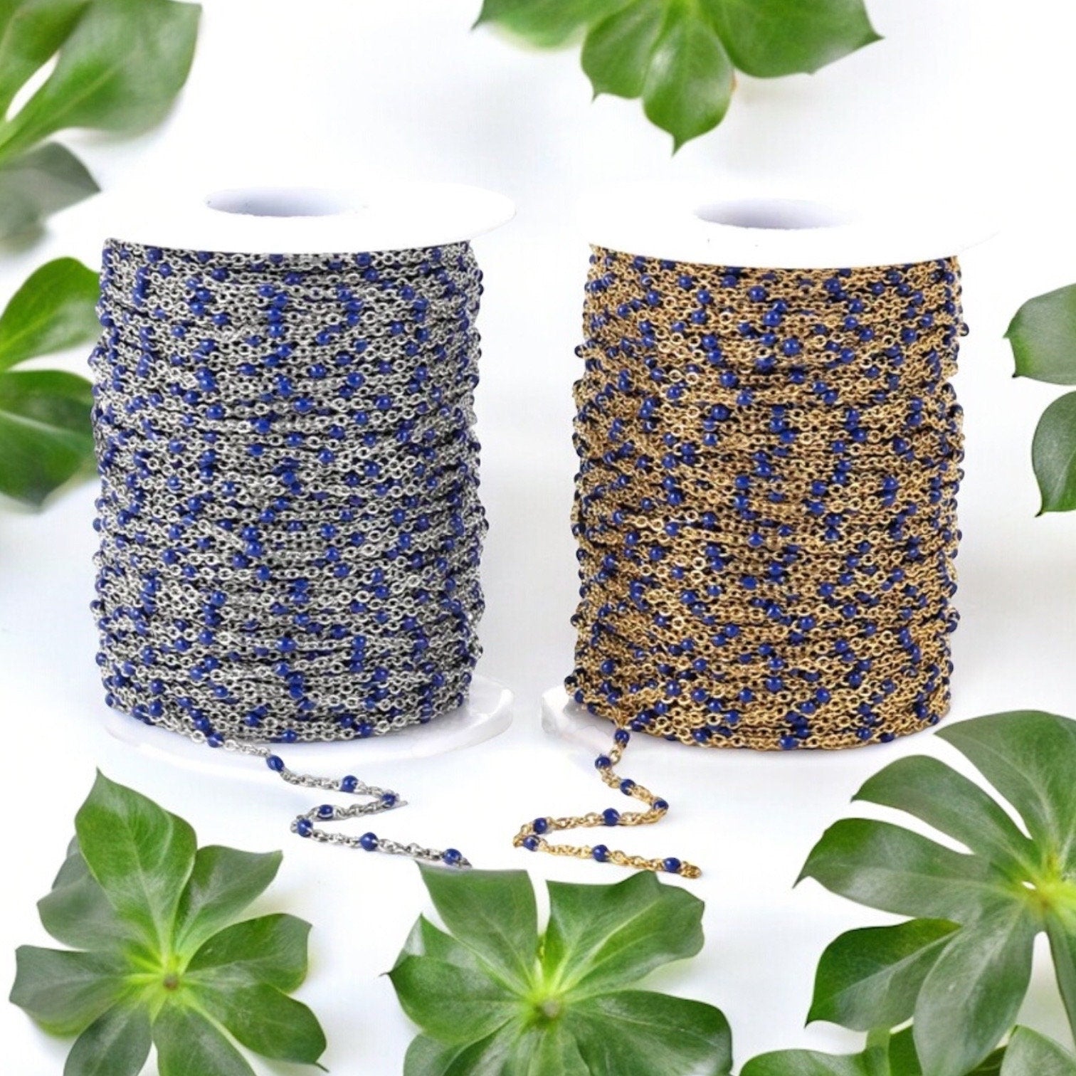 18K Gold Filled Enamel Drip Chain 2mm | Multicolor Gold Chain | Highest Quality Bulk Chain for Permanent Jewelry | USA Crafted