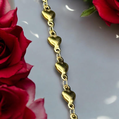 4mm Solid Heart Chain | 14K Gold Filled and Sterling Silver | Highest Quality Stainless Core Chain for Permanent Jewelry | USA Crafted