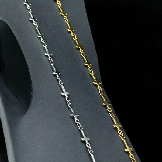 2.5mm x 6mm Cross Chain 14k Gold and Silver With Stainless Cores - Extra Durable - Non Tarnish! USA Crafted and Distributed Bulk Chain