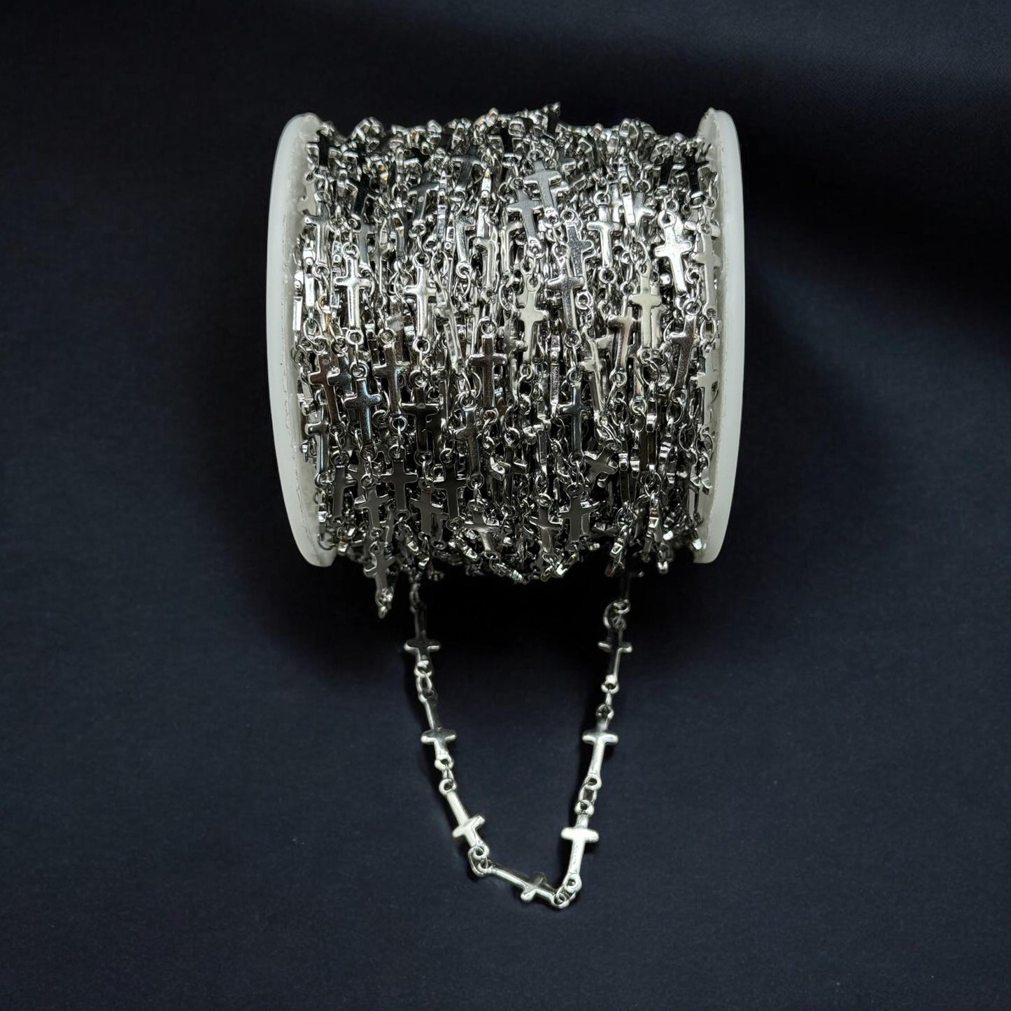 2.5mm x 6mm Cross Chain | 14K Gold Filled & Sterling Silver Over Stainless Steel Core Highest Quality Chain for Permanent Jewelry USA