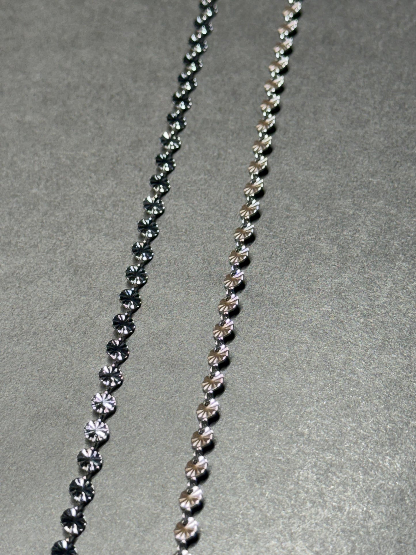 14K Gold and Silver Stainless Cores - 4mm Stamped Sequin Disc - Extra Durable - Non Tarnish Chain! Bulk Chain USA Crafted and Distributed