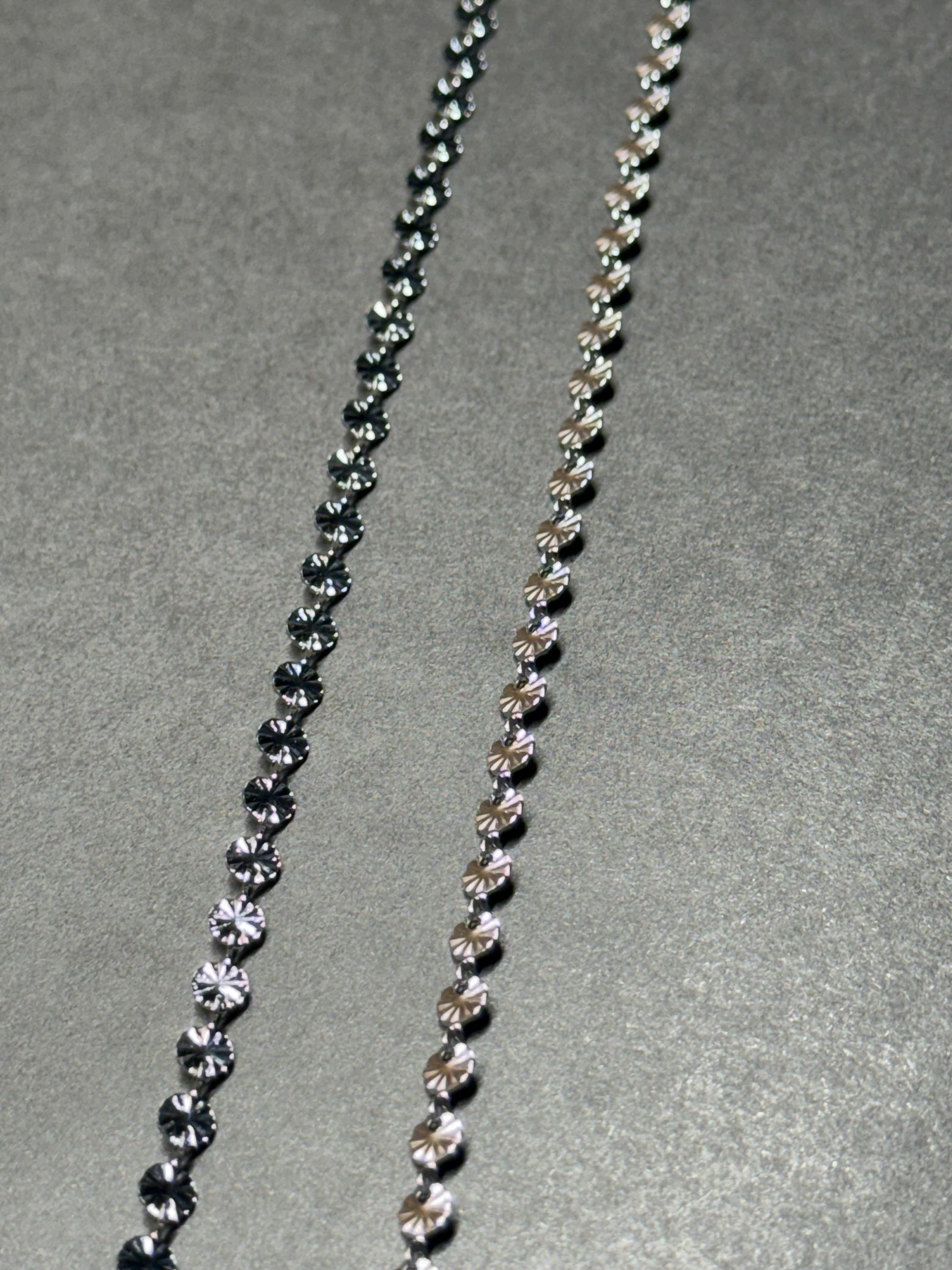 14K Gold and Silver Stainless Cores - 4mm Stamped Sequin Disc - Extra Durable - Non Tarnish Chain! Bulk Chain USA Crafted and Distributed