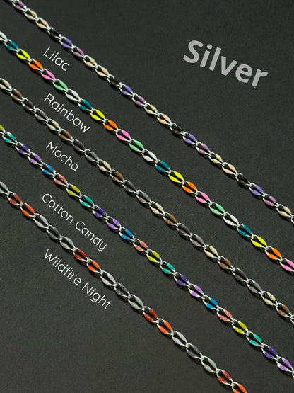 Enamel Permanent Jewelry Chain | 18K Gold Filled Colorful PJ Chain | Largest Color Selection