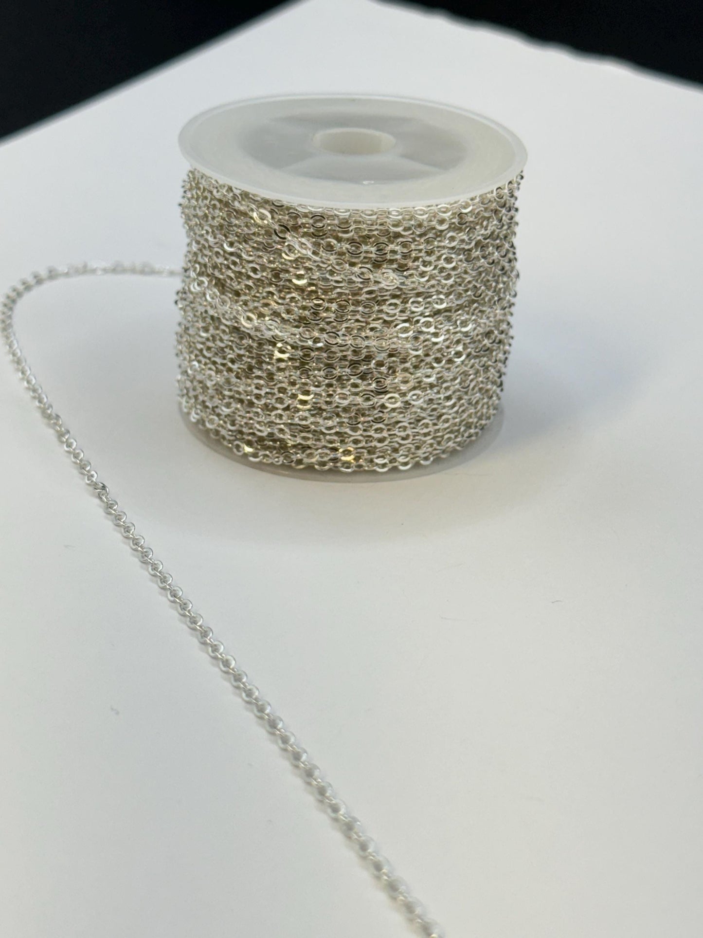 18K Gold Filled 2mm O Chain Gold Rose-Gold Silver USA Made Permanent Jewelry Supply