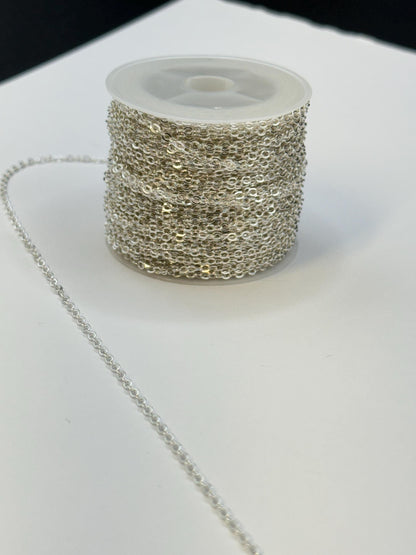 18K Gold Filled 2mm O Chain Gold Rose-Gold Silver USA Made Permanent Jewelry Supply