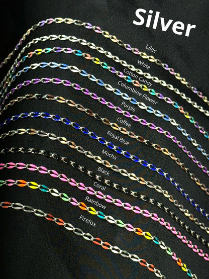 Enamel Permanent Jewelry Chain | 18K Gold Filled Colorful PJ Chain | Largest Color Selection