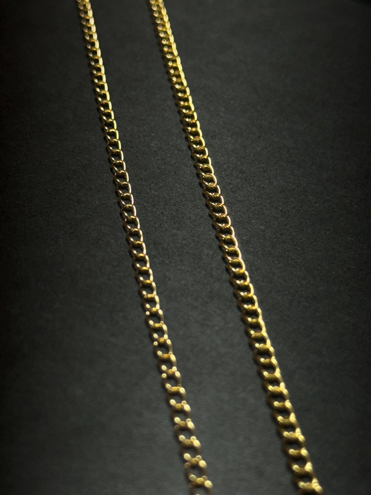 2mm / 3mm Curb Chain | 14K Gold Filled & Sterling Silver Over Stainless Steel Core Raw Gold Finish High Quality Permanent Jewelry | USA Made