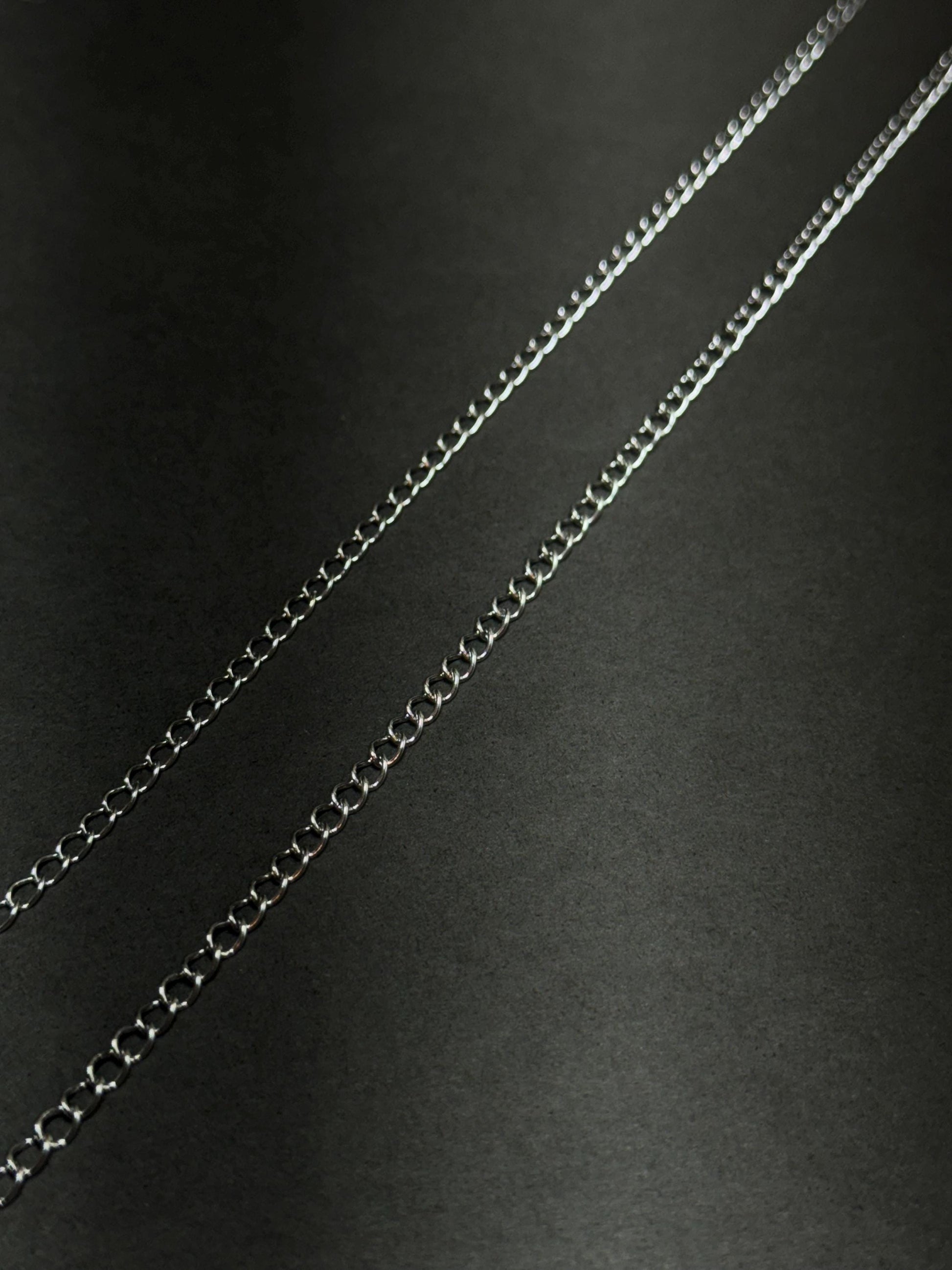 2mm / 3mm Curb Chain | 14K Gold Filled & Sterling Silver Over Stainless Steel Core Raw Gold Finish High Quality Permanent Jewelry | USA Made