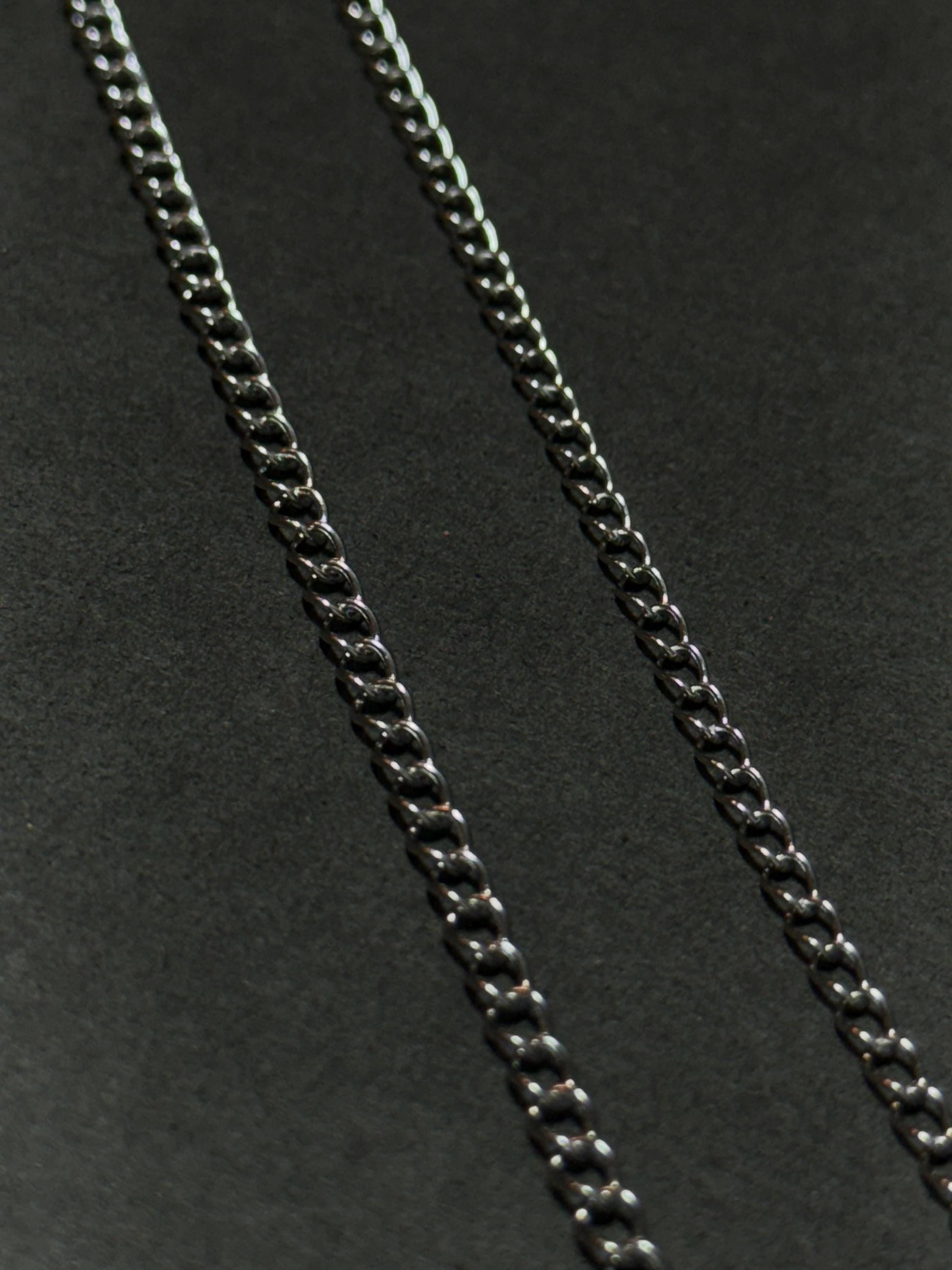 2mm / 3mm Curb Chain | 14K Gold Filled & Sterling Silver Over Stainless Steel Core Raw Gold Finish High Quality Permanent Jewelry | USA Made