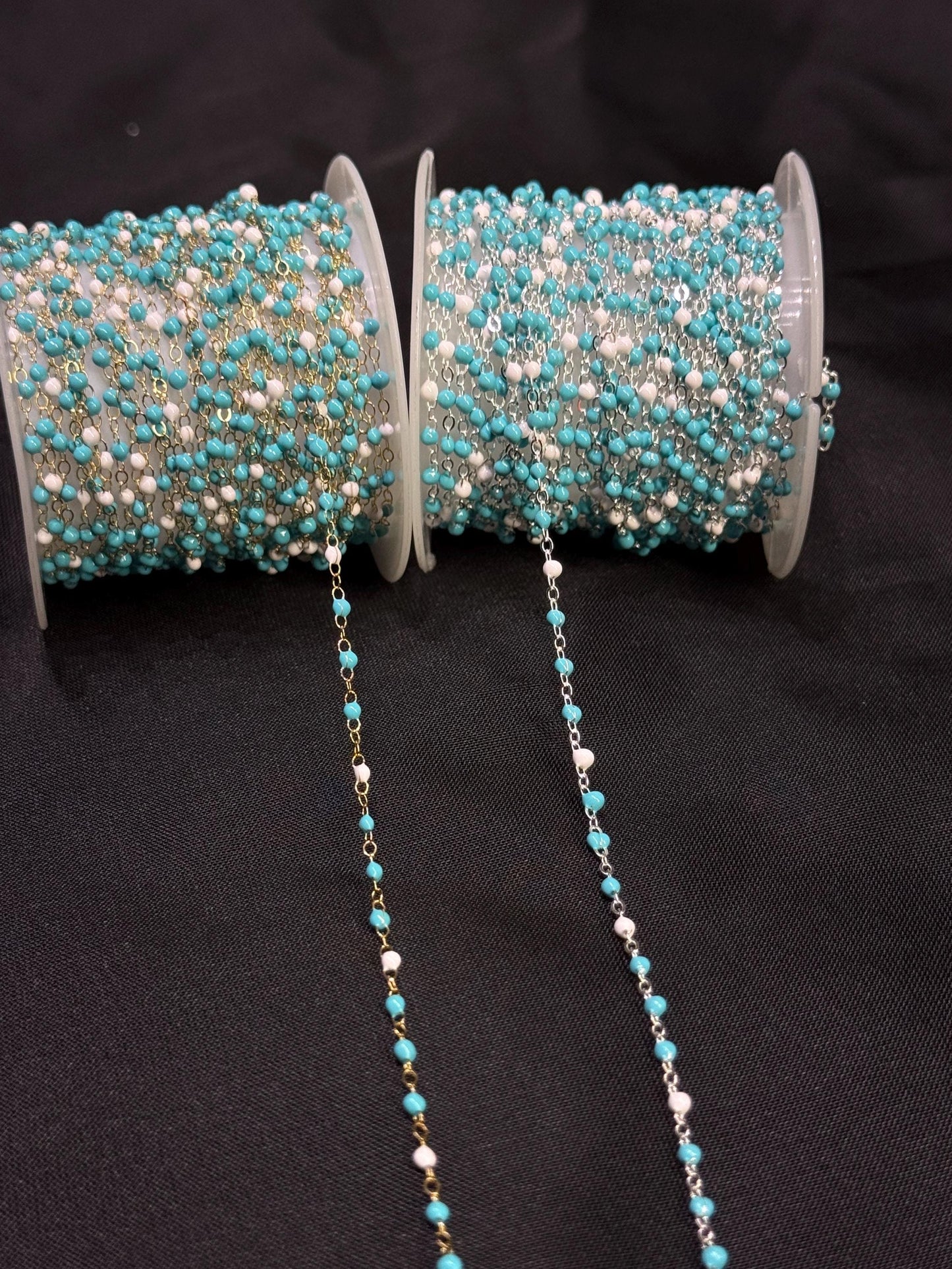 1.5mm Enamel Drip Chain 14K Gold Filled Sterling Silver Dainty Multicolor Permanent Jewelry