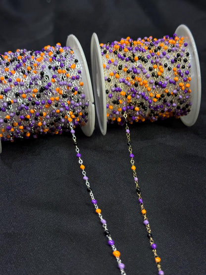 1.5mm Enamel Drip Chain 14K Gold Filled Sterling Silver Dainty Multicolor Permanent Jewelry