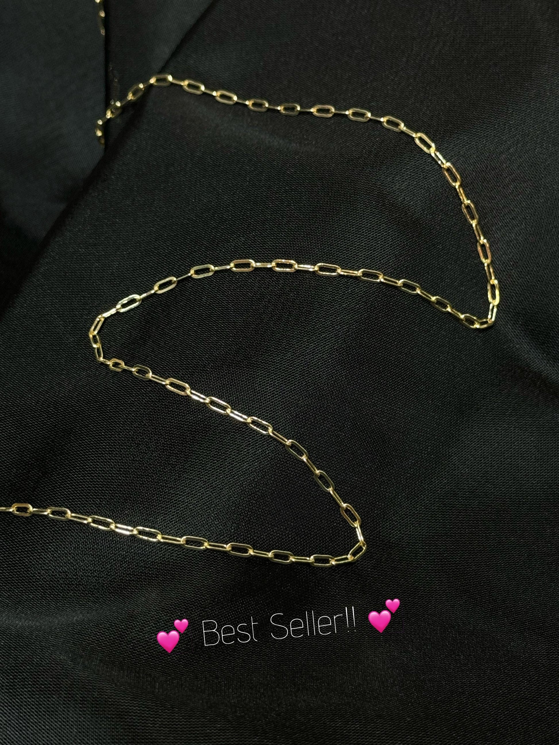 18K Gold Filled Paperclip Chain | 2.5x5mm & 4x11mm Sizes | Gold Rose Gold Silver | High Quality Chain for Permanent Jewelry | USA Made
