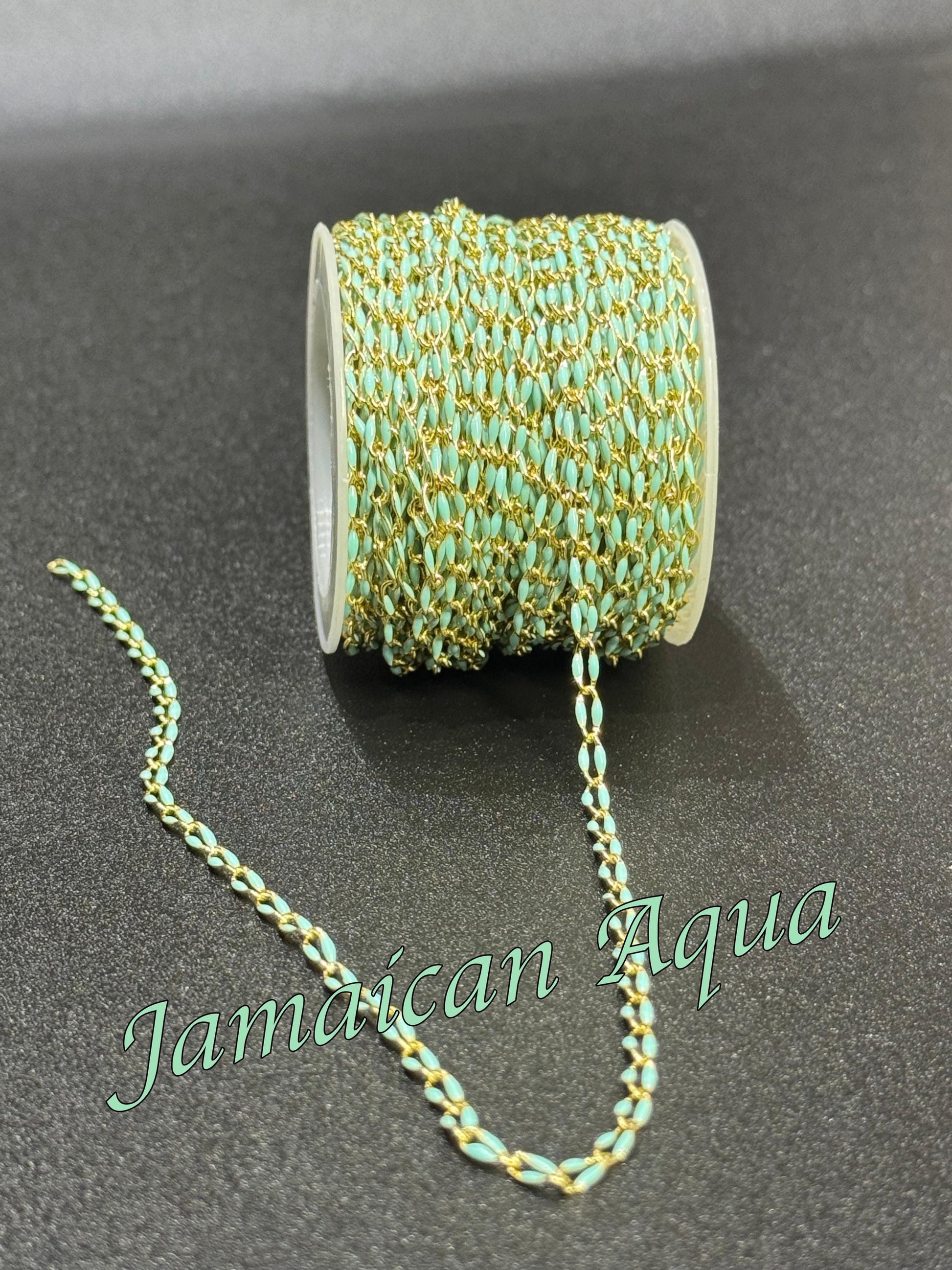 18K Gold Filled & Sterling Silver Enamel Chain – The Most Color Options | USA Made Permanent Jewelry