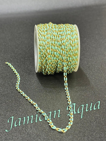 Enamel Permanent Jewelry Chain | 18K Gold Filled Colorful PJ Chain | Largest Color Selection