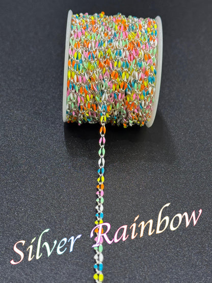 Enamel Permanent Jewelry Chain | 18K Gold Filled Colorful PJ Chain | Largest Color Selection