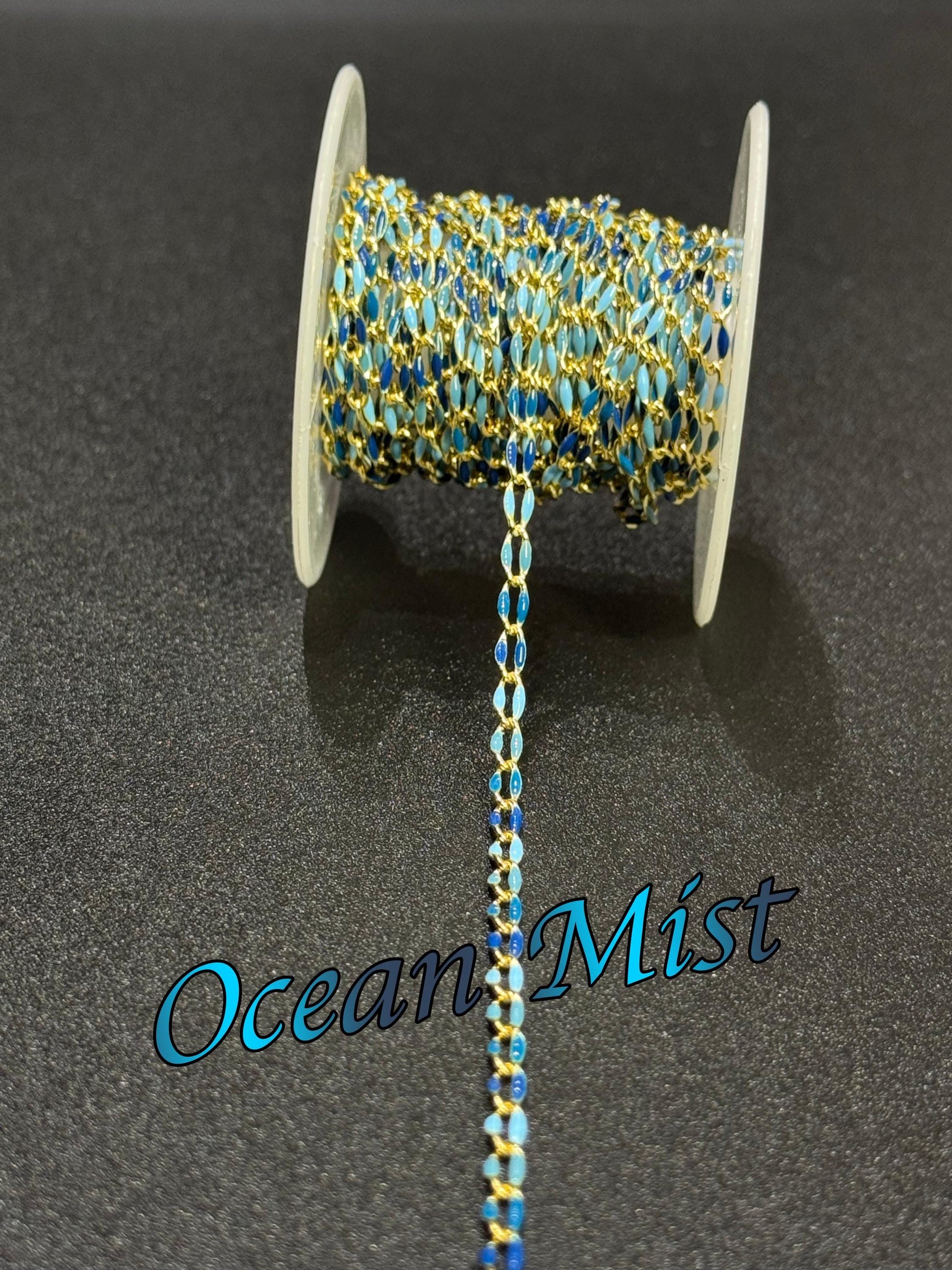 18K Gold Filled & Sterling Silver Enamel Chain – The Most Color Options | USA Made Permanent Jewelry