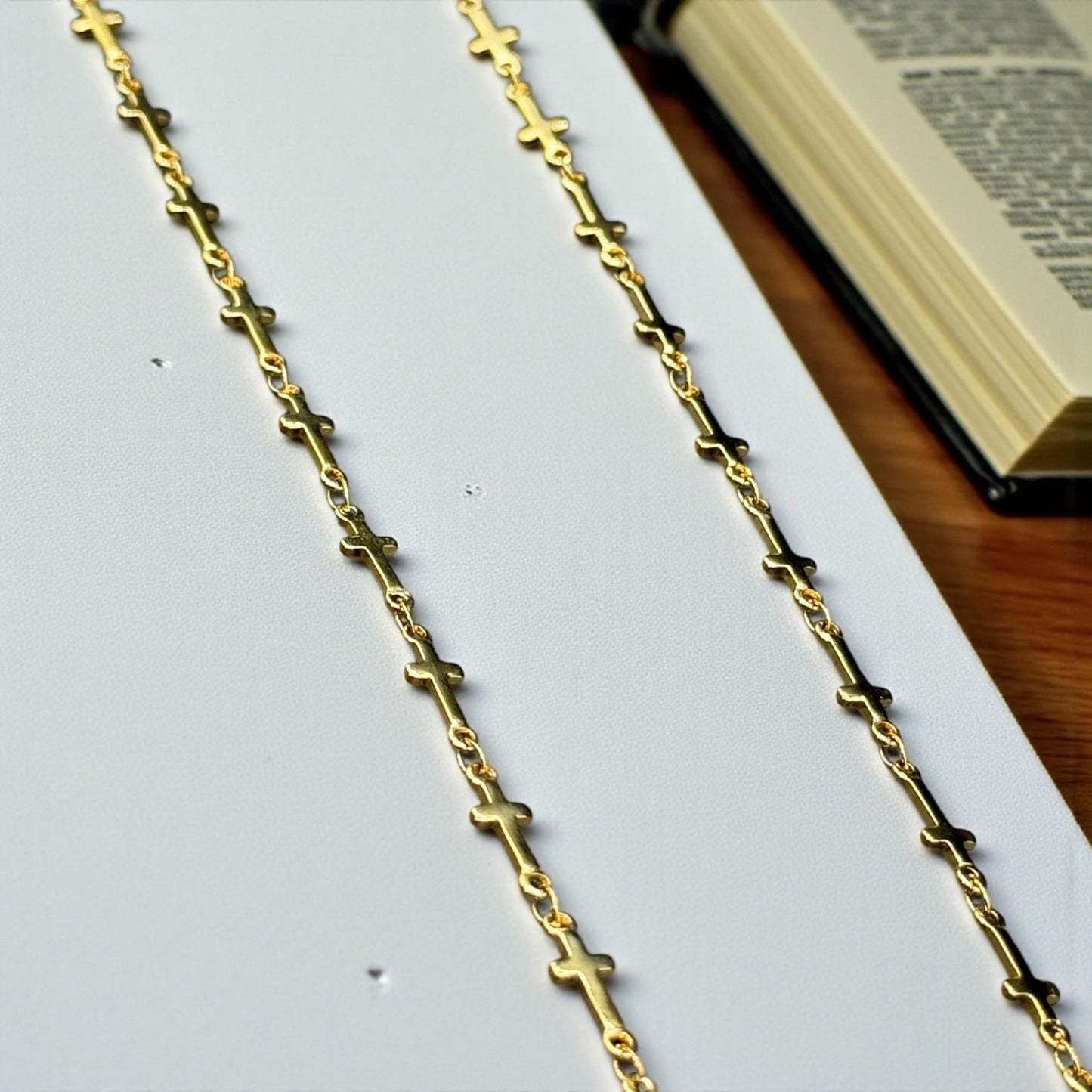 2.5mm x 6mm Cross Chain | 14K Gold Filled & Sterling Silver Over Stainless Steel Core Highest Quality Chain for Permanent Jewelry USA