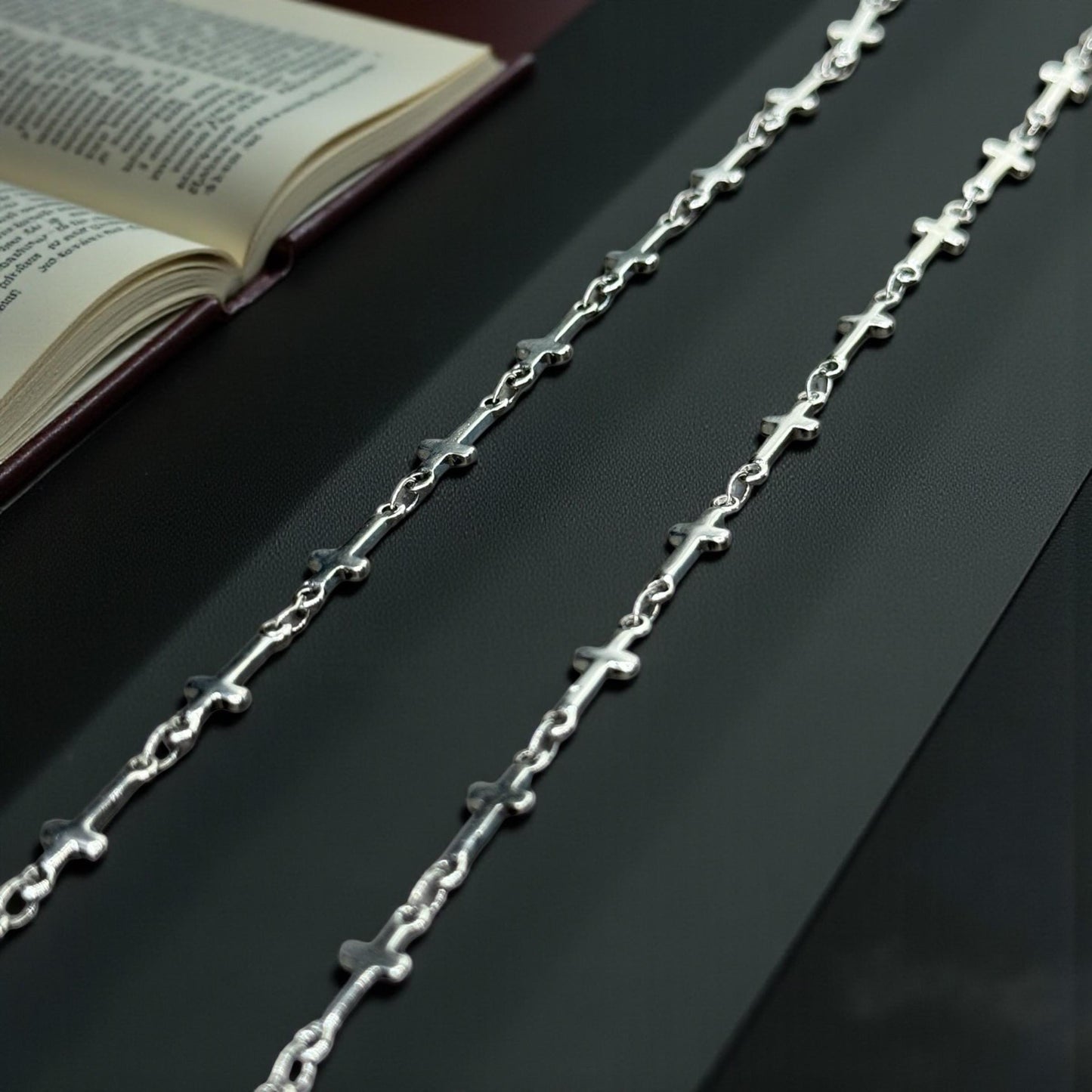 2.5mm x 6mm Cross Chain | 14K Gold Filled & Sterling Silver Over Stainless Steel Core Highest Quality Chain for Permanent Jewelry USA