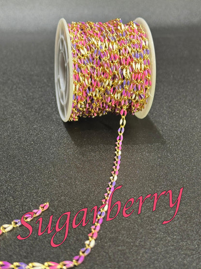 Enamel Permanent Jewelry Chain | 18K Gold Filled Colorful PJ Chain | Largest Color Selection