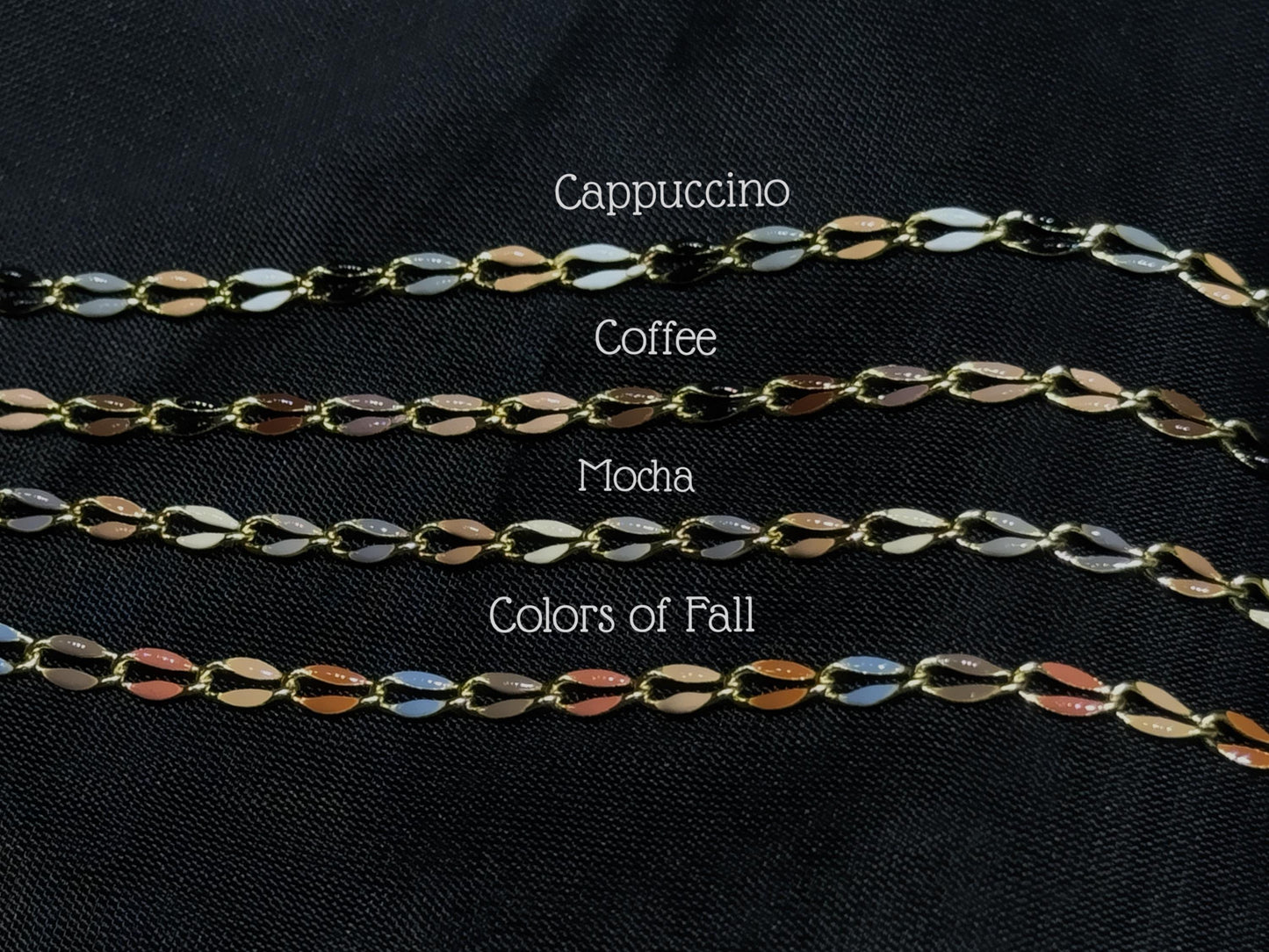 18K Gold Filled & Sterling Silver Enamel Chain – The Most Color Options | USA Made Permanent Jewelry