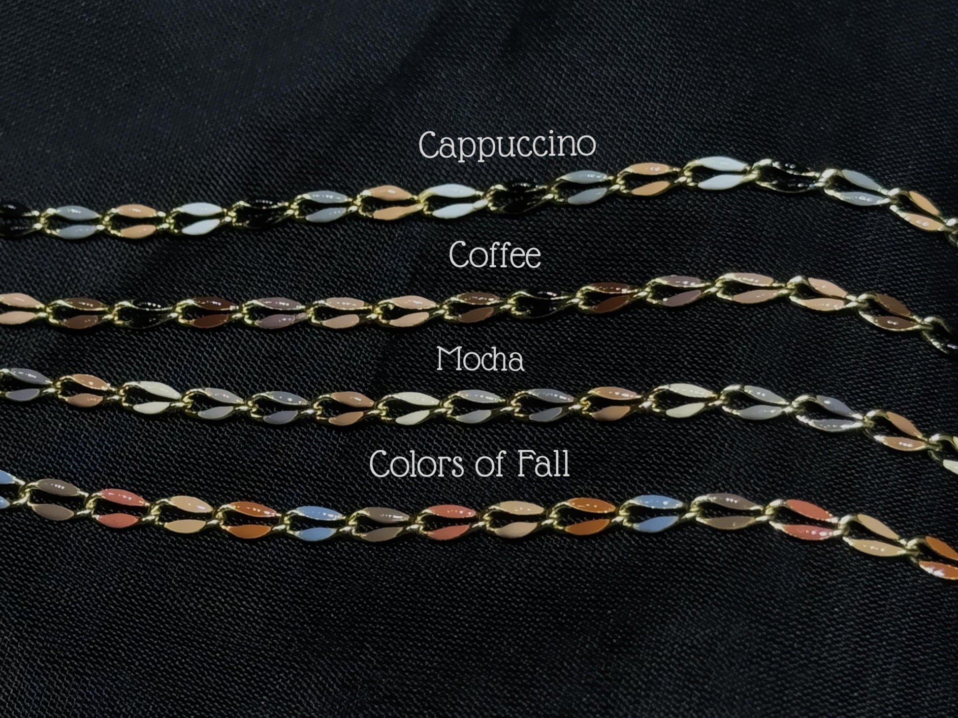 18K Gold Filled & Sterling Silver Enamel Chain – The Most Color Options | USA Made Permanent Jewelry