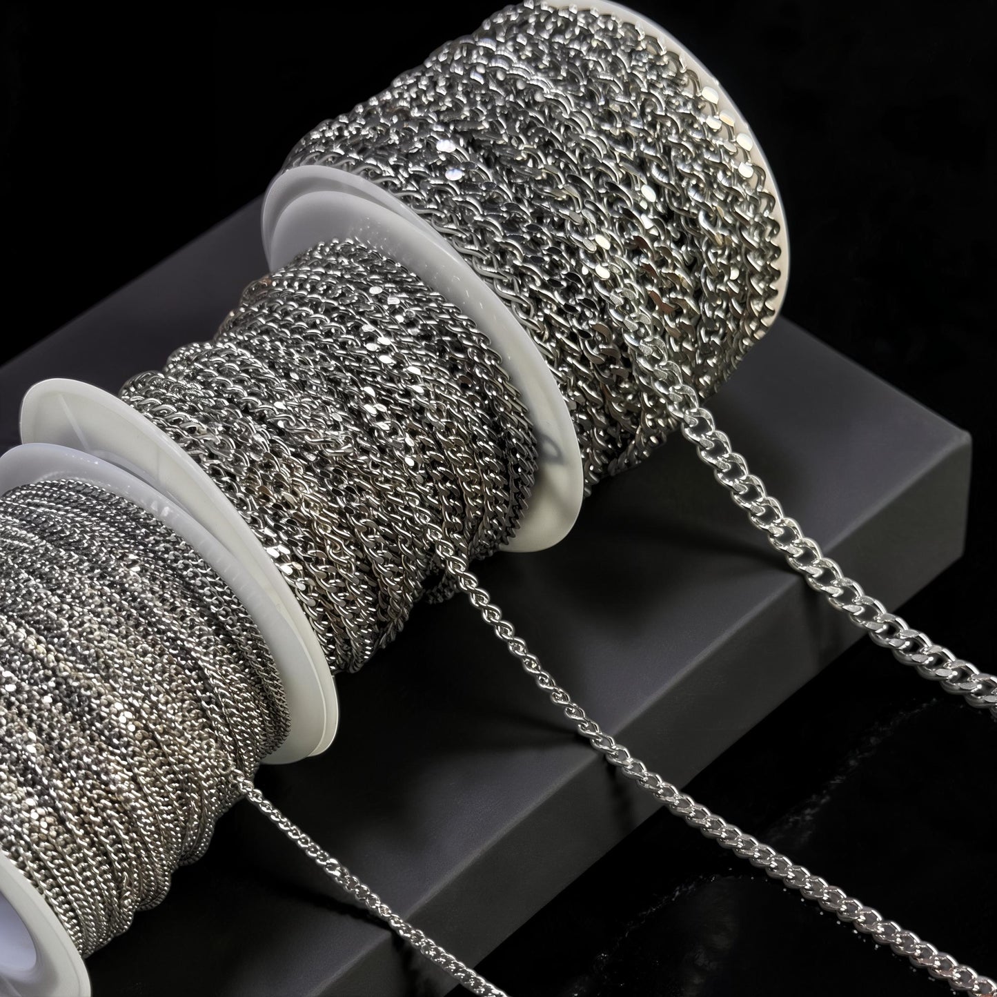 Cuban Chain for Permanent Jewelry | 14K Gold Filled | Sterling Silver | 2mm 3mm 4mm