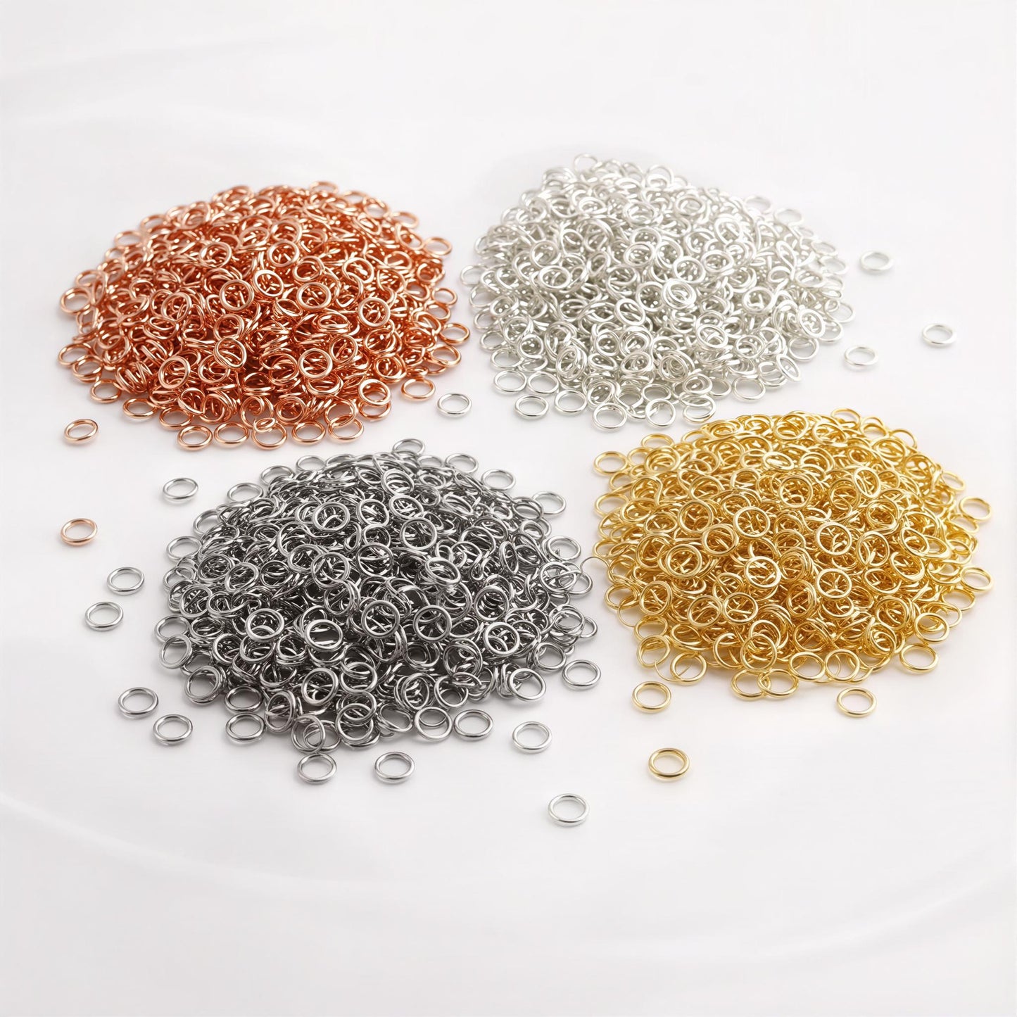 14K Gold Filled Jump Rings Rose Gold Sterling Silver Permanent Jewelry USA Bulk Packs