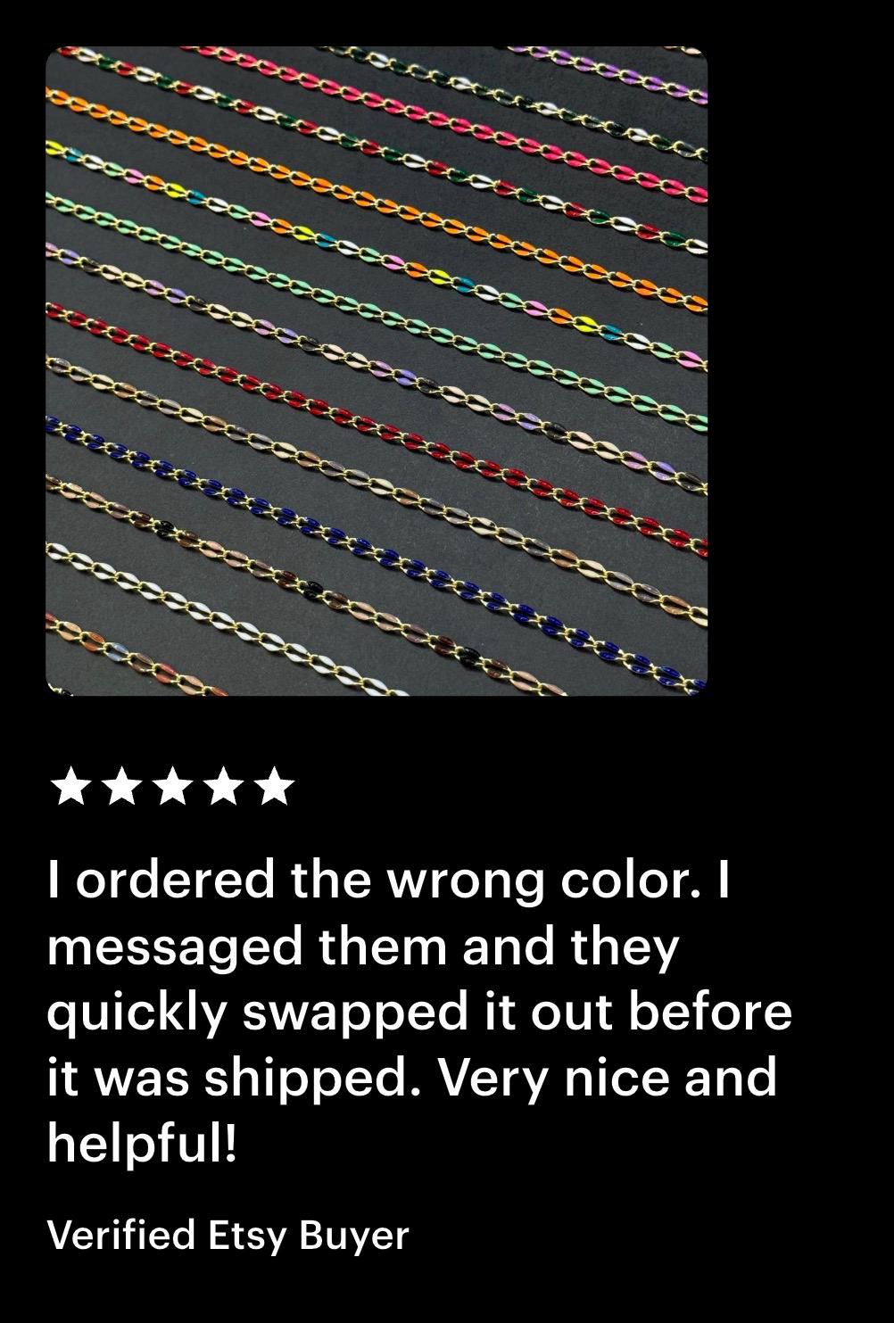 Enamel Permanent Jewelry Chain | 18K Gold Filled Colorful PJ Chain | Largest Color Selection