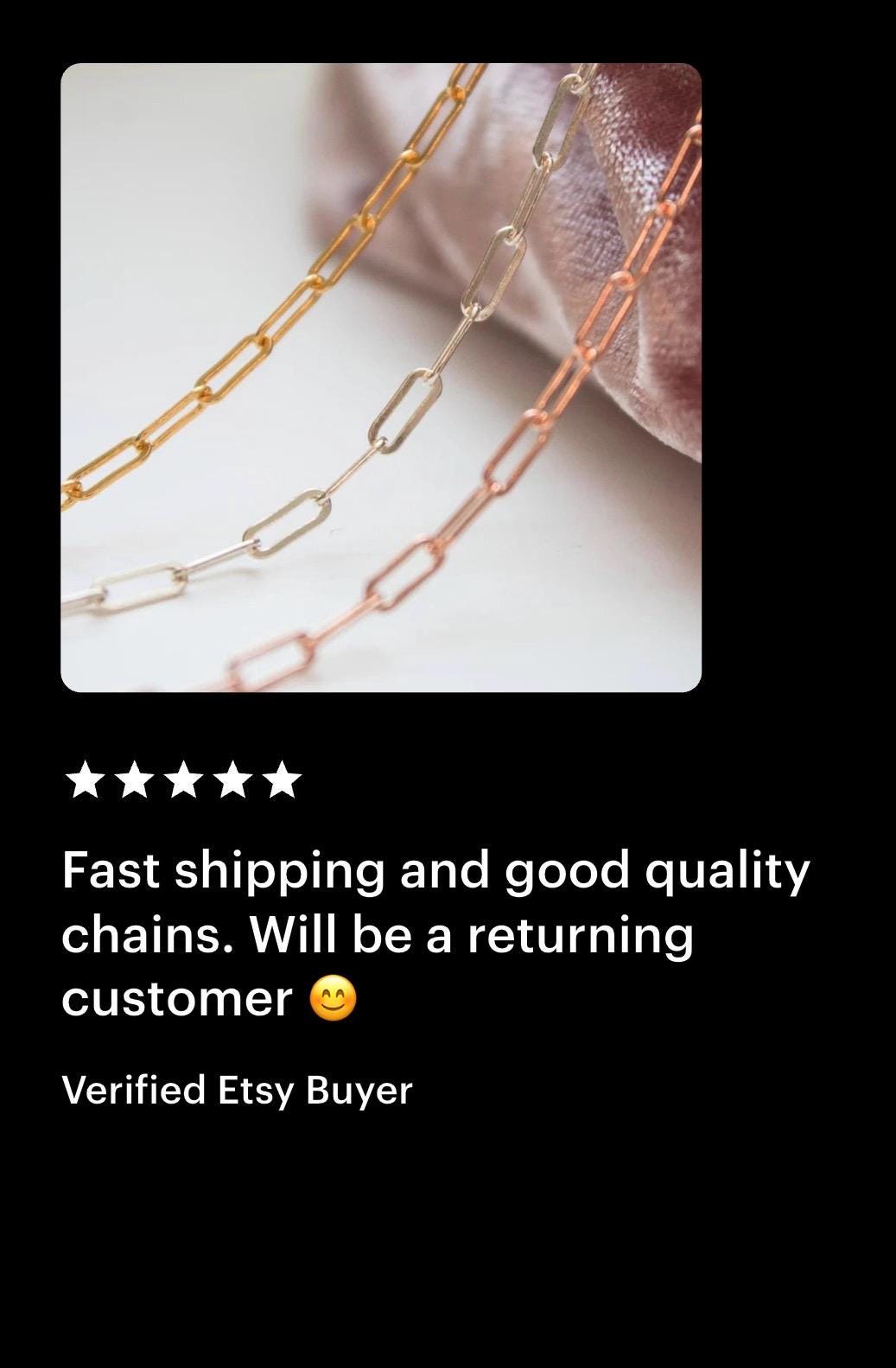 Paperclip Chain 2.5x5mm 4x11mm 18K Gold Filled Rose Gold Sterling Silver USA Made