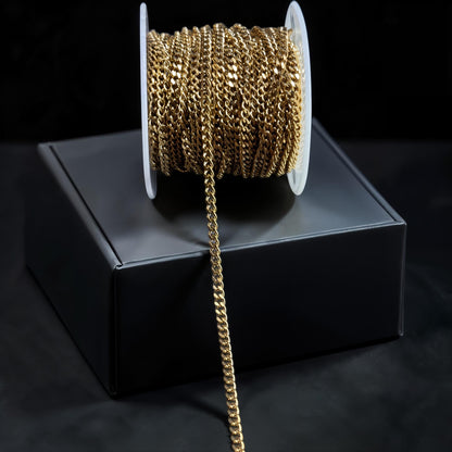 Cuban Chain for Permanent Jewelry | 14K Gold Filled | Sterling Silver | 2mm 3mm 4mm