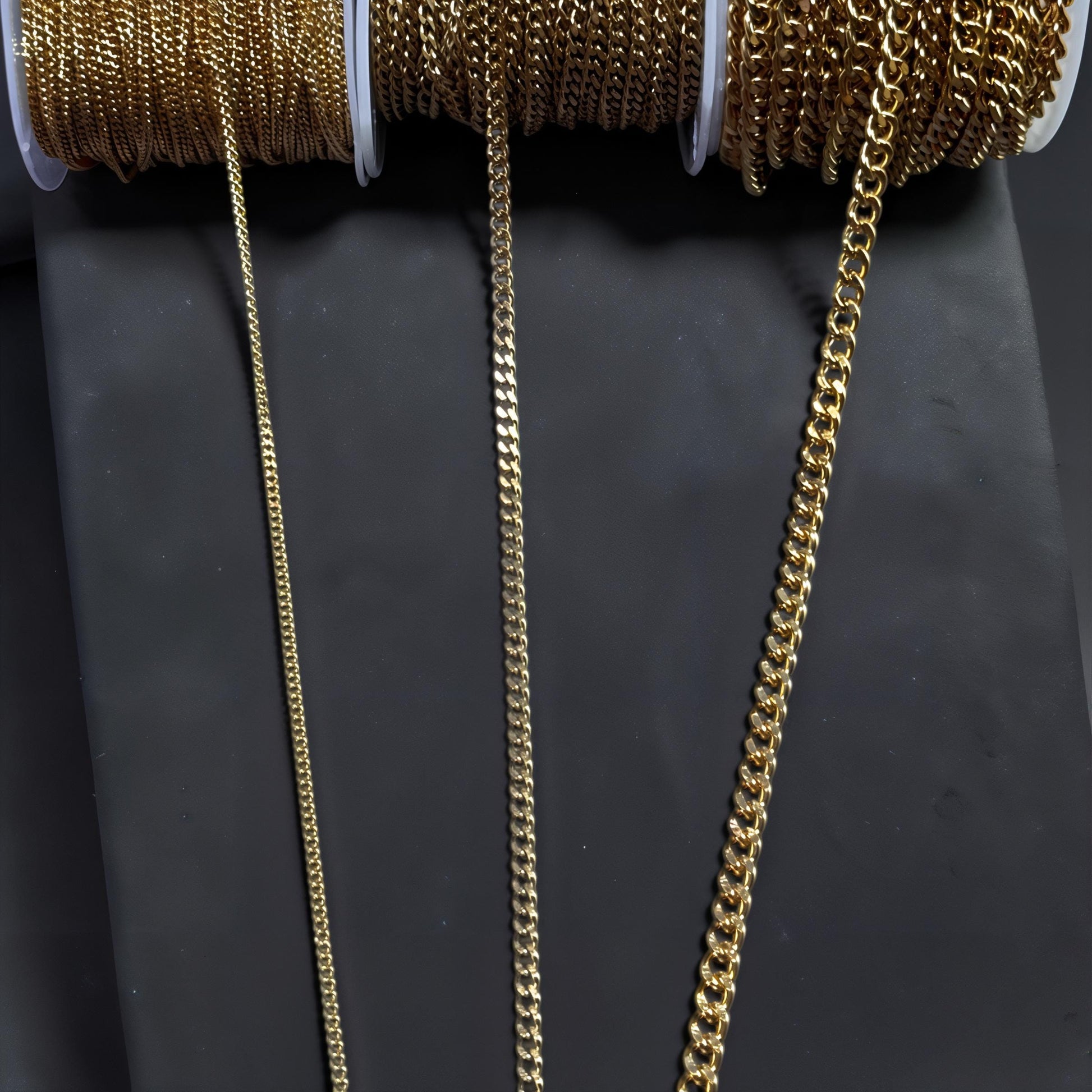 Cuban Chain for Permanent Jewelry | 14K Gold Filled | Sterling Silver | 2mm 3mm 4mm