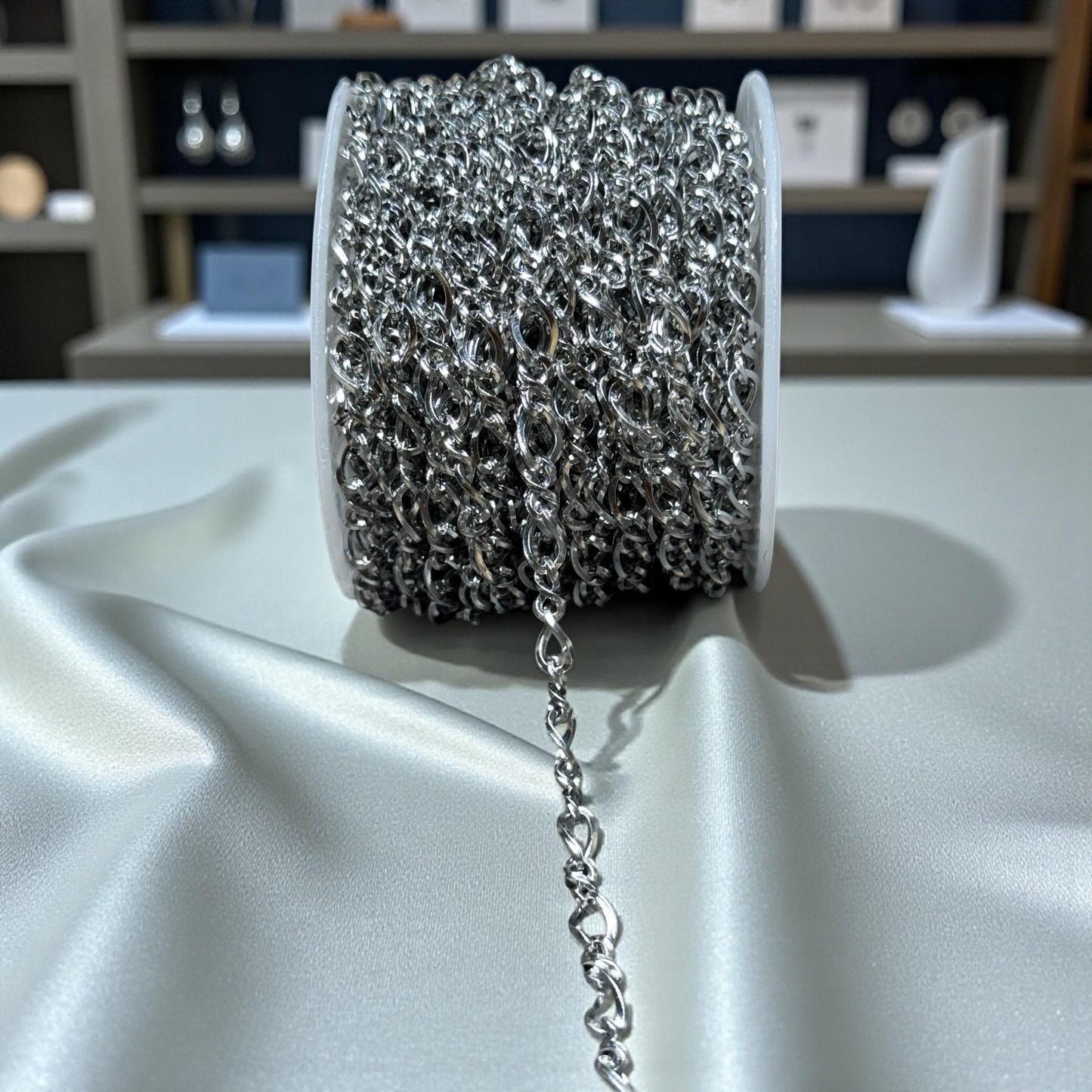 Square Profile Figure 8 Link | 14K Gold Filled | Sterling Silver | Stainless Core | 4.5x7mm