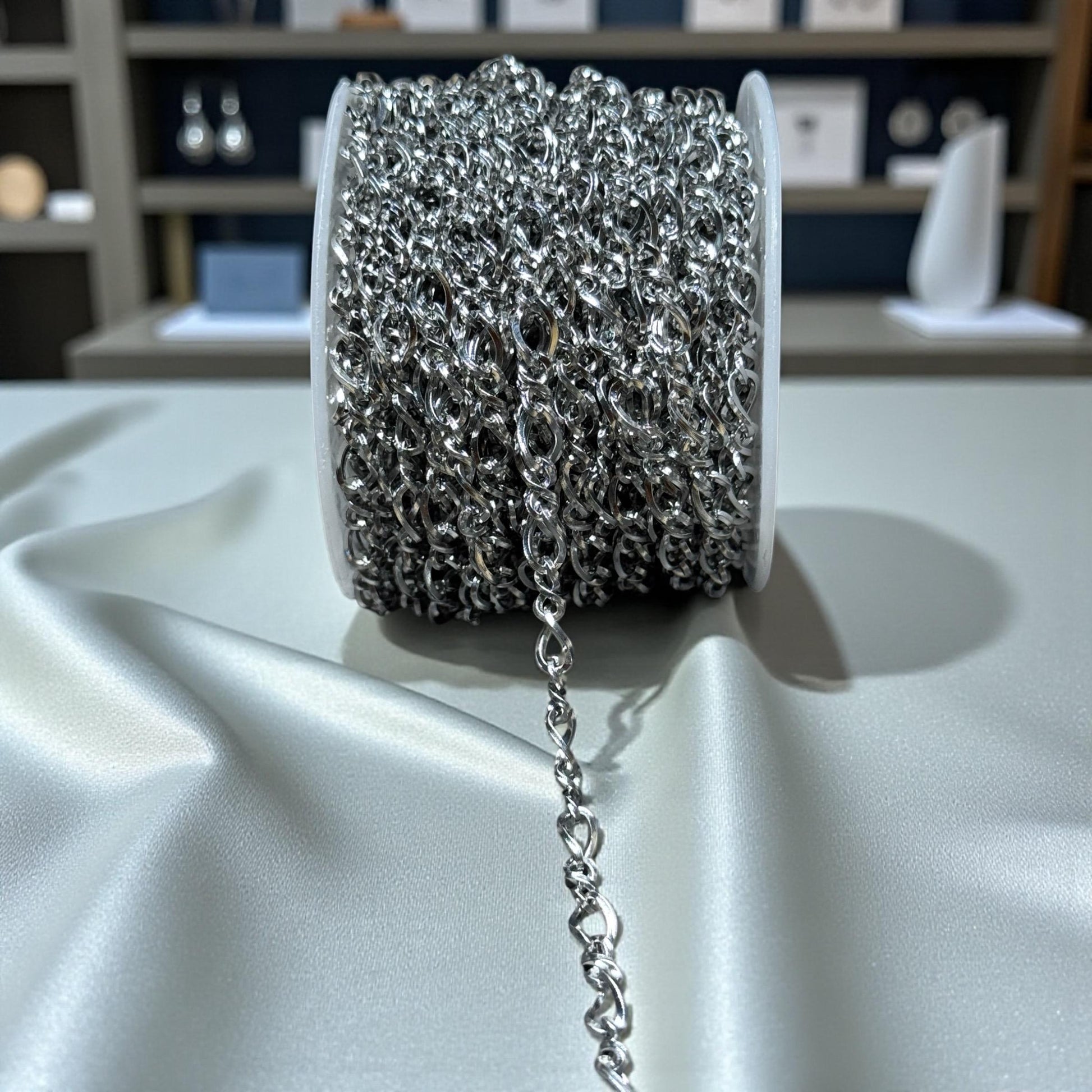 Square Profile Figure 8 Link | 14K Gold Filled | Sterling Silver | Stainless Core | 4.5x7mm