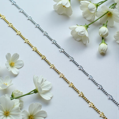 Star and Starflower Chain | 2mm | 14K Gold Filled | Sterling Silver | Over Stainless Core
