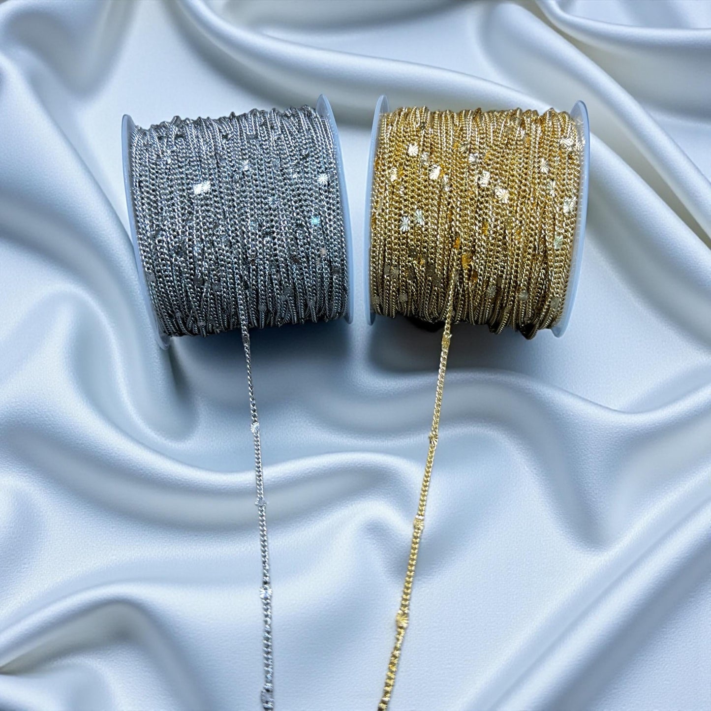 Sunburst Link | 2mm | 14K Gold Filled | Sterling Silver | Over Stainless Core