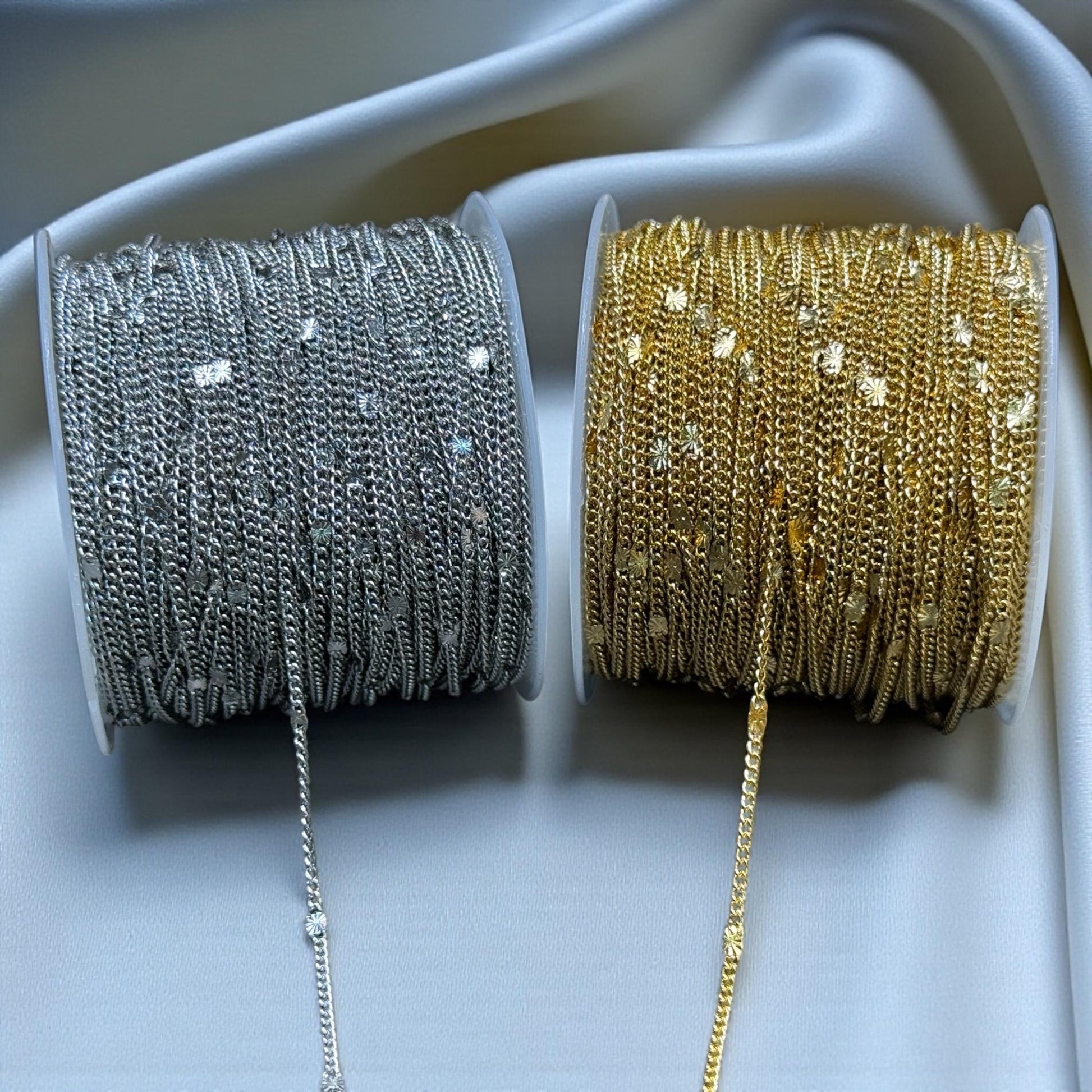 Sunburst Link | 2mm | 14K Gold Filled | Sterling Silver | Over Stainless Core