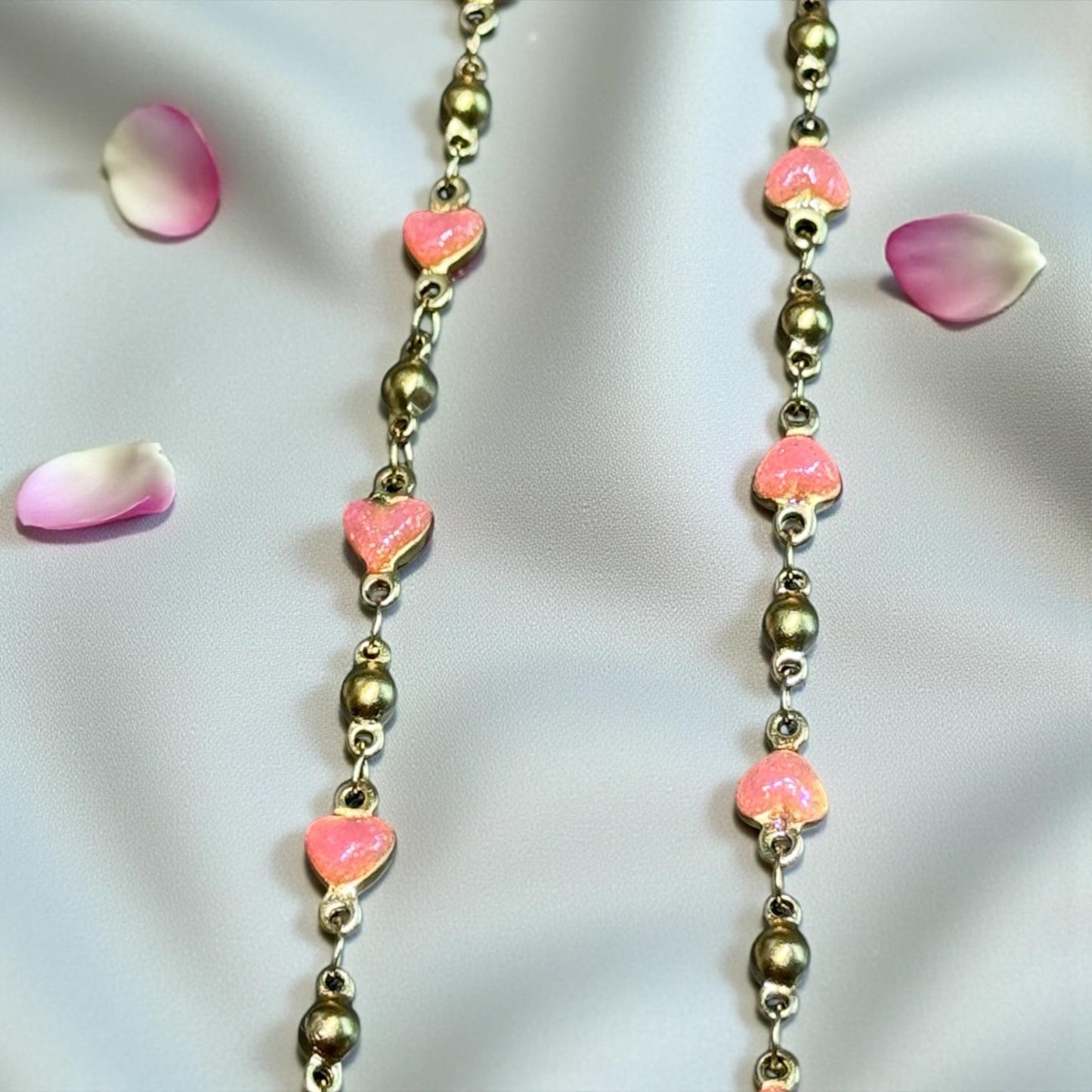 Enamel Solid Heart Chain | 4mm | 14K Gold Filled | Sterling Silver | Over Stainless Core