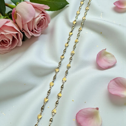 Enamel Solid Heart Chain | 4mm | 14K Gold Filled | Sterling Silver | Over Stainless Core