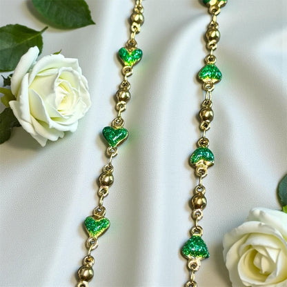 Enamel Solid Heart Chain | 4mm | 14K Gold Filled | Sterling Silver | Over Stainless Core