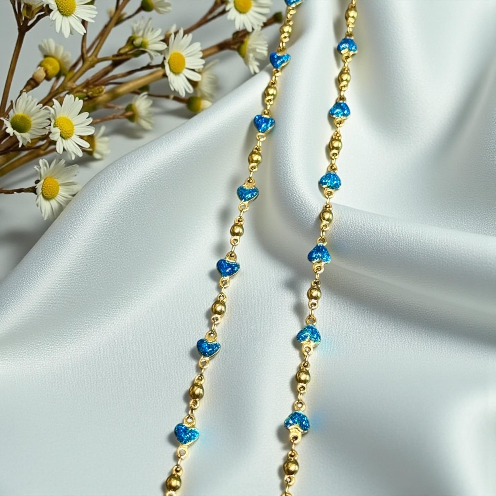 Enamel Solid Heart Chain | 4mm | 14K Gold Filled | Sterling Silver | Over Stainless Core